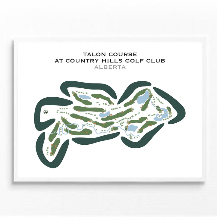 Talons Course at Country Hills Golf Club, Alberta, Canada - Printed Golf Courses