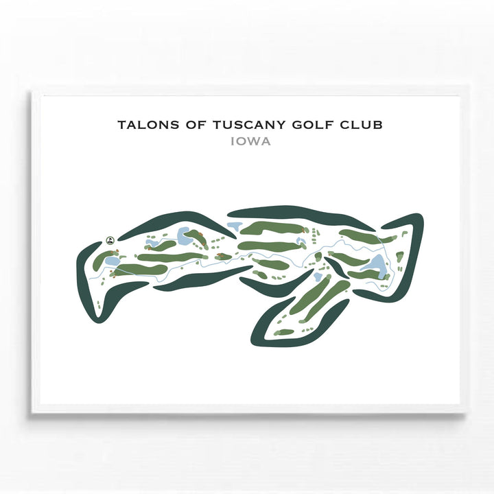 Talons Of Tuscany Golf Club, Iowa - Printed Golf Courses