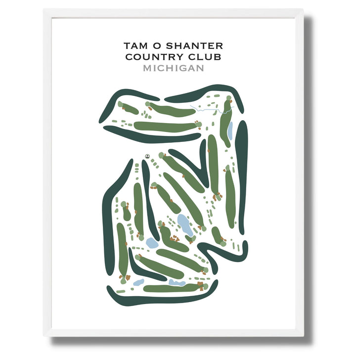 Tam O'Shanter Country Club, Michigan - Printed Golf Course