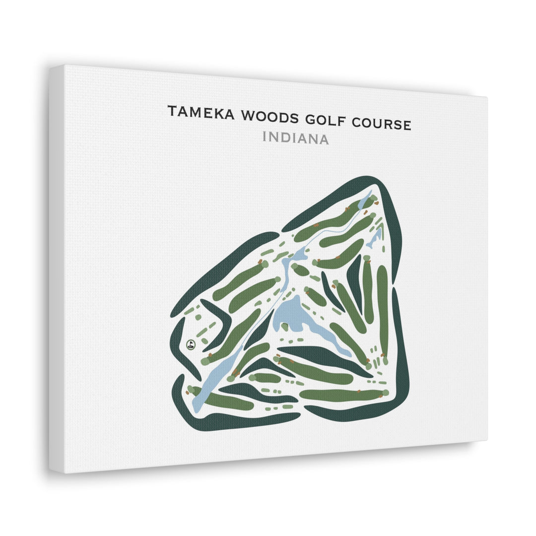 Tameka Woods Golf Course, Indiana - Printed Golf Courses