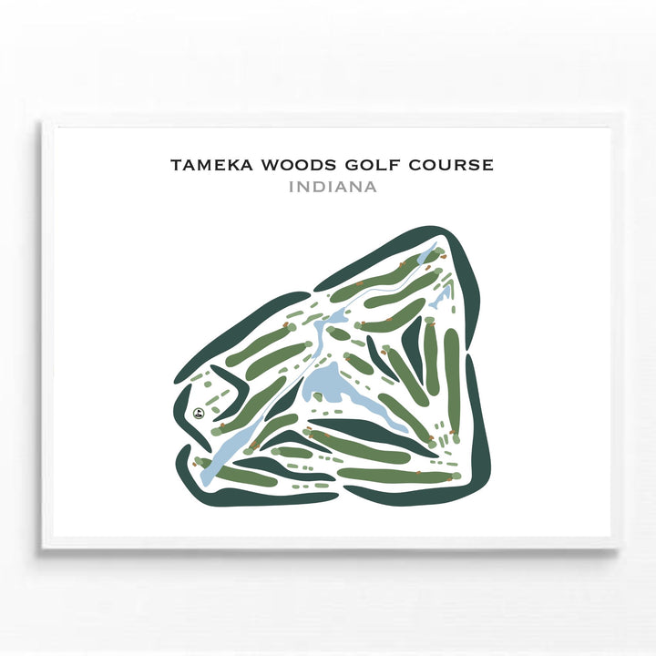 Tameka Woods Golf Course, Indiana - Printed Golf Courses