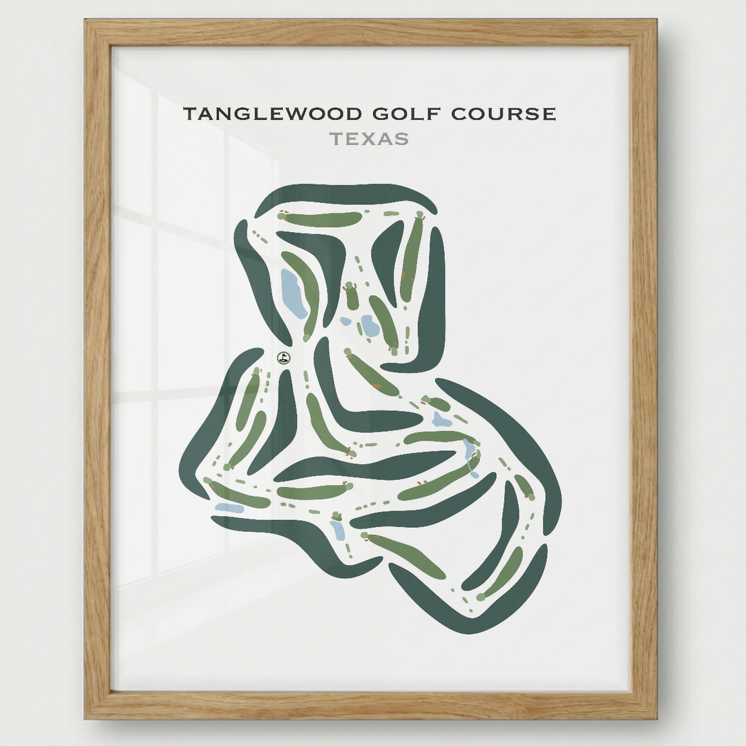 Tanglewood Golf Course, Texas - Printed Golf Courses