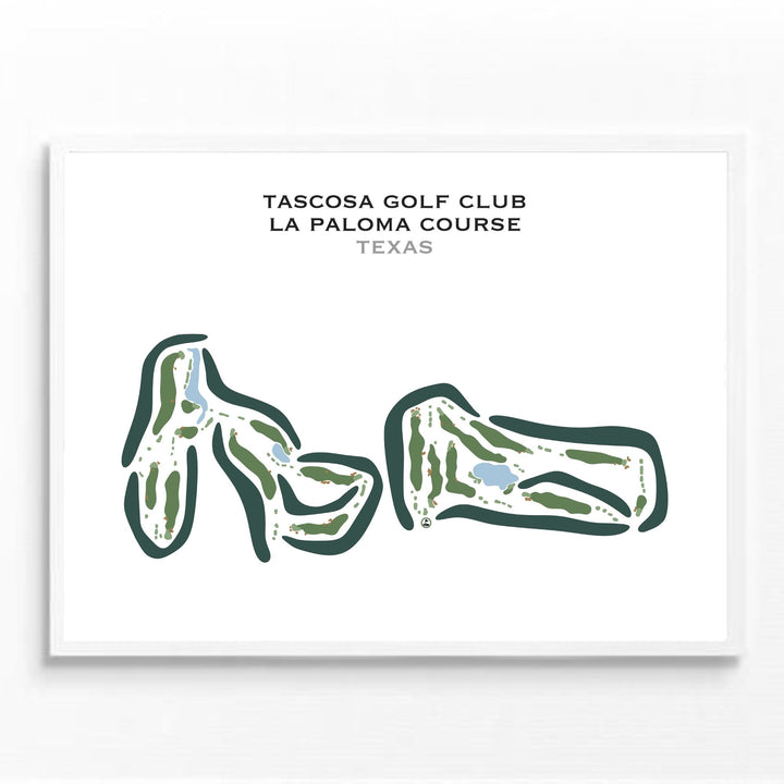 Tascosa Golf Club, La Paloma Course, Texas - Printed Golf Courses