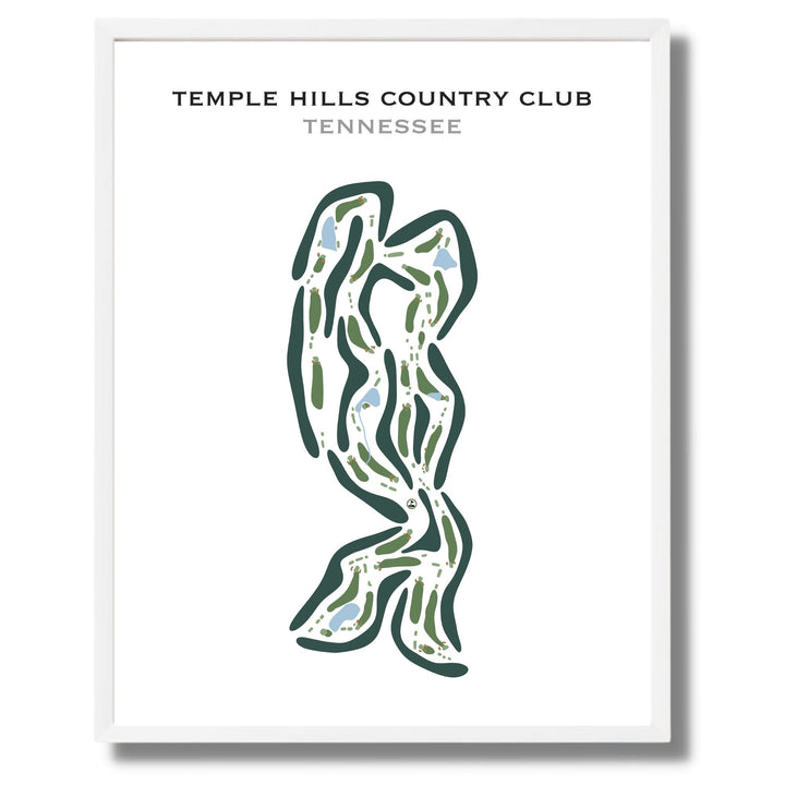 Temple Hills Country Club, Tennessee - Printed Golf Courses