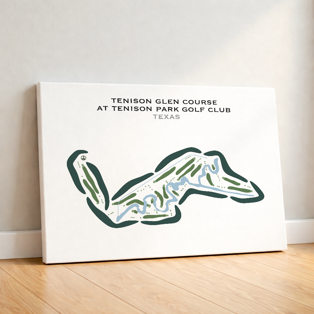 Tenison Glen Course at Tenison Park Golf Club, Texas - Printed Golf Courses