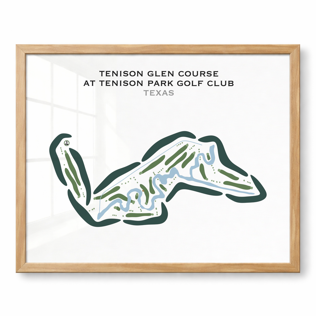 Tenison Glen Course at Tenison Park Golf Club, Texas - Printed Golf Courses
