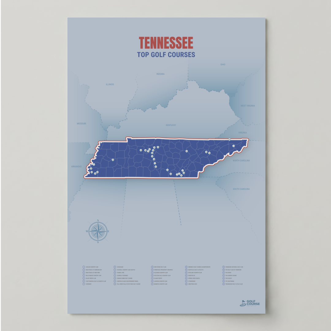 Map of Tennessee Golf Courses