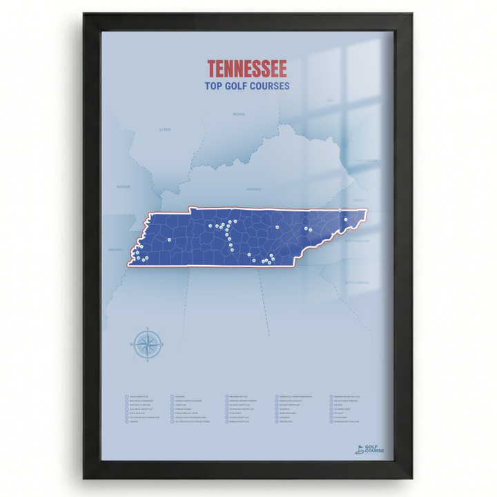 Map of Tennessee Golf Courses