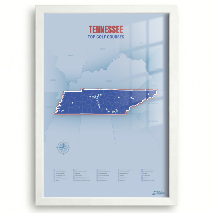 Map of Tennessee Golf Courses