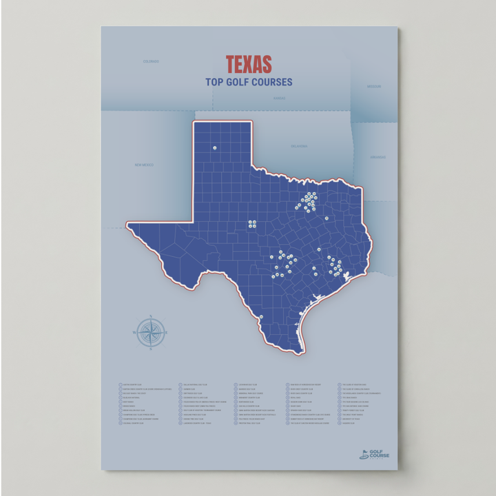 Map of Texas Golf Courses