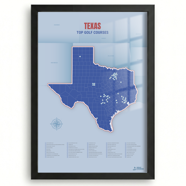 Map of Texas Golf Courses