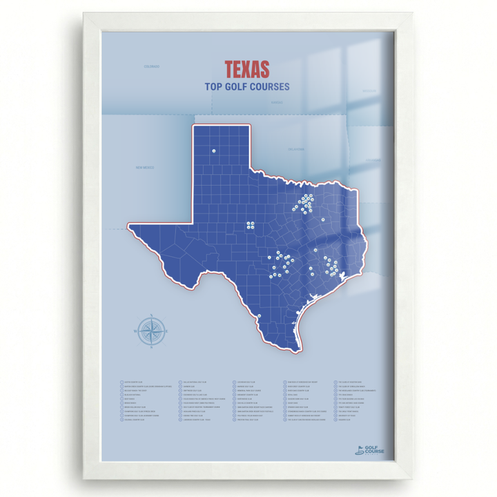 Map of Texas Golf Courses