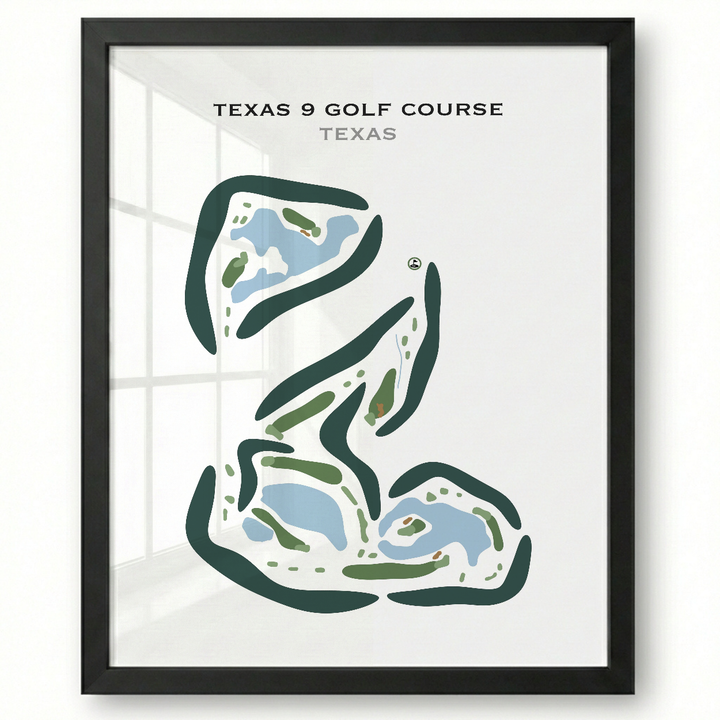 Texas 9 Golf Course, Texas - Printed Golf Courses