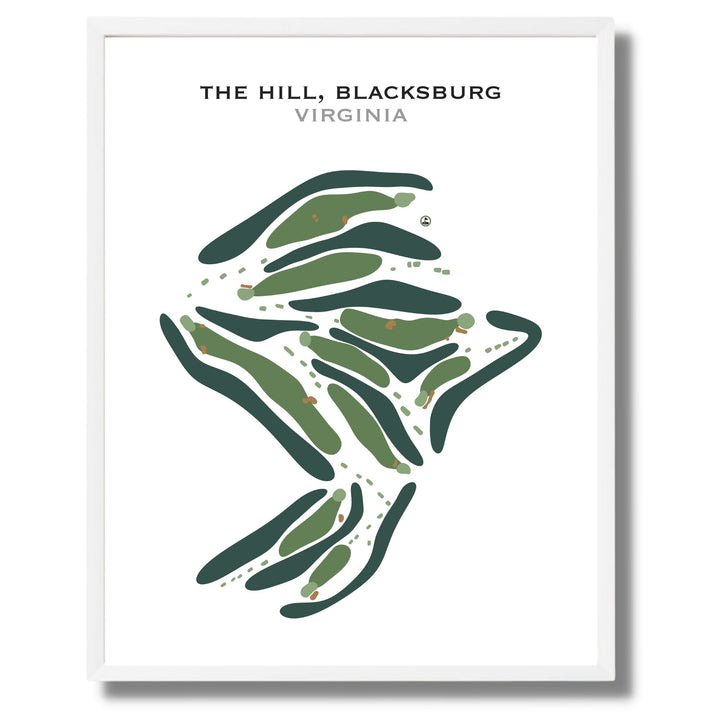 The Hill, Blacksburg, Virginia - Printed Golf Course