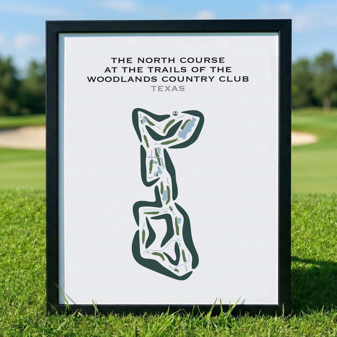 The North Course at The Golf Trails of The Woodlands Country Club, Texas - Printed Golf Courses