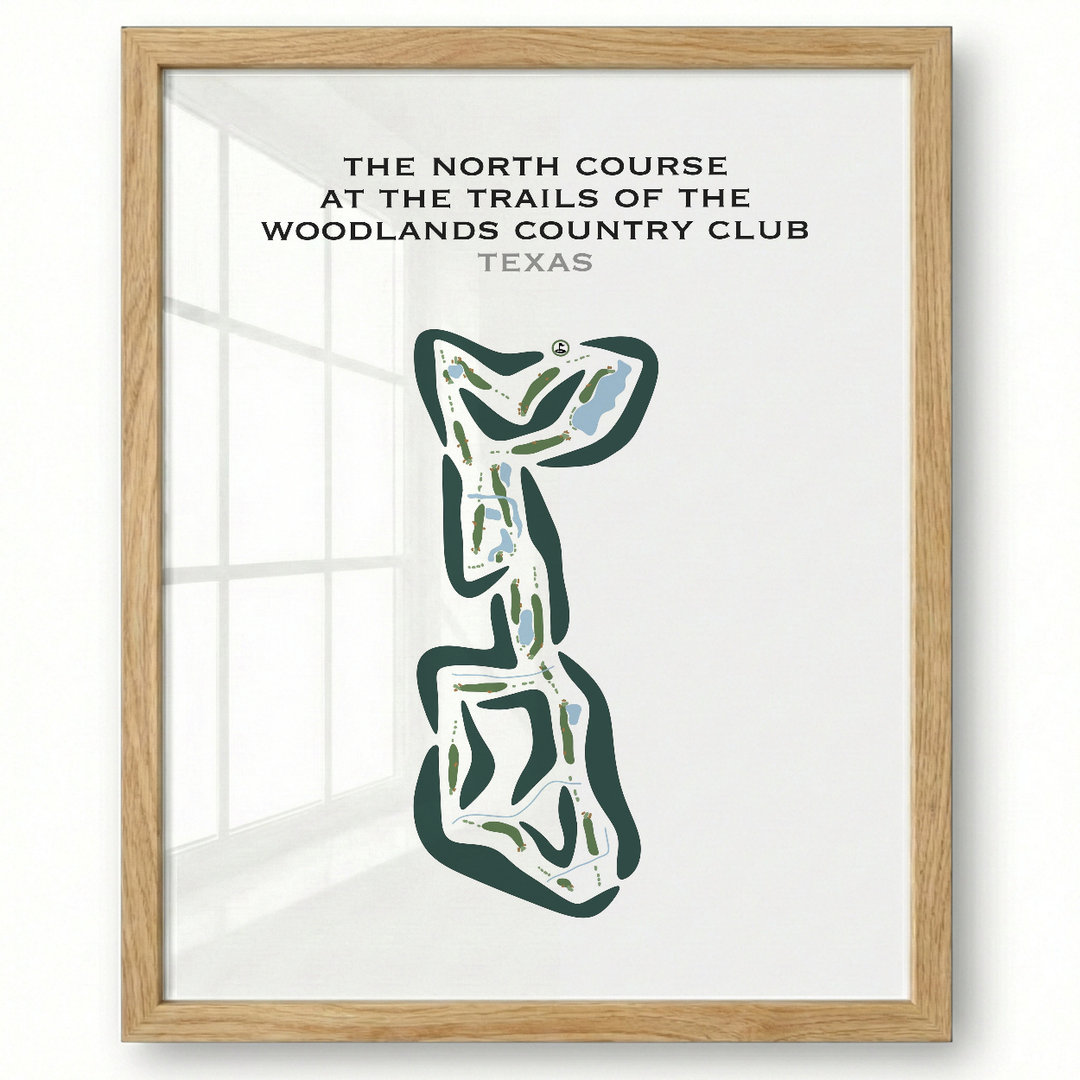 The North Course at The Golf Trails of The Woodlands Country Club, Texas - Printed Golf Courses