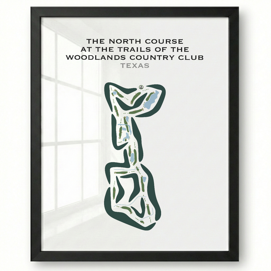 The North Course at The Golf Trails of The Woodlands Country Club, Texas - Printed Golf Courses