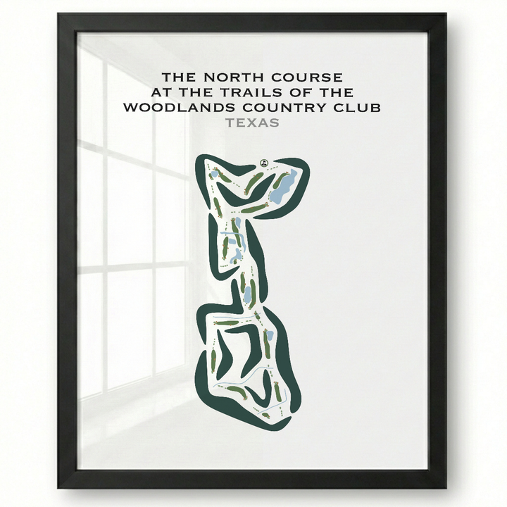 The North Course at The Golf Trails of The Woodlands Country Club, Texas - Printed Golf Courses