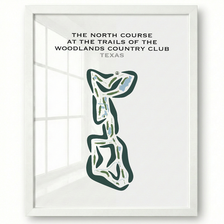 The North Course at The Golf Trails of The Woodlands Country Club, Texas - Printed Golf Courses