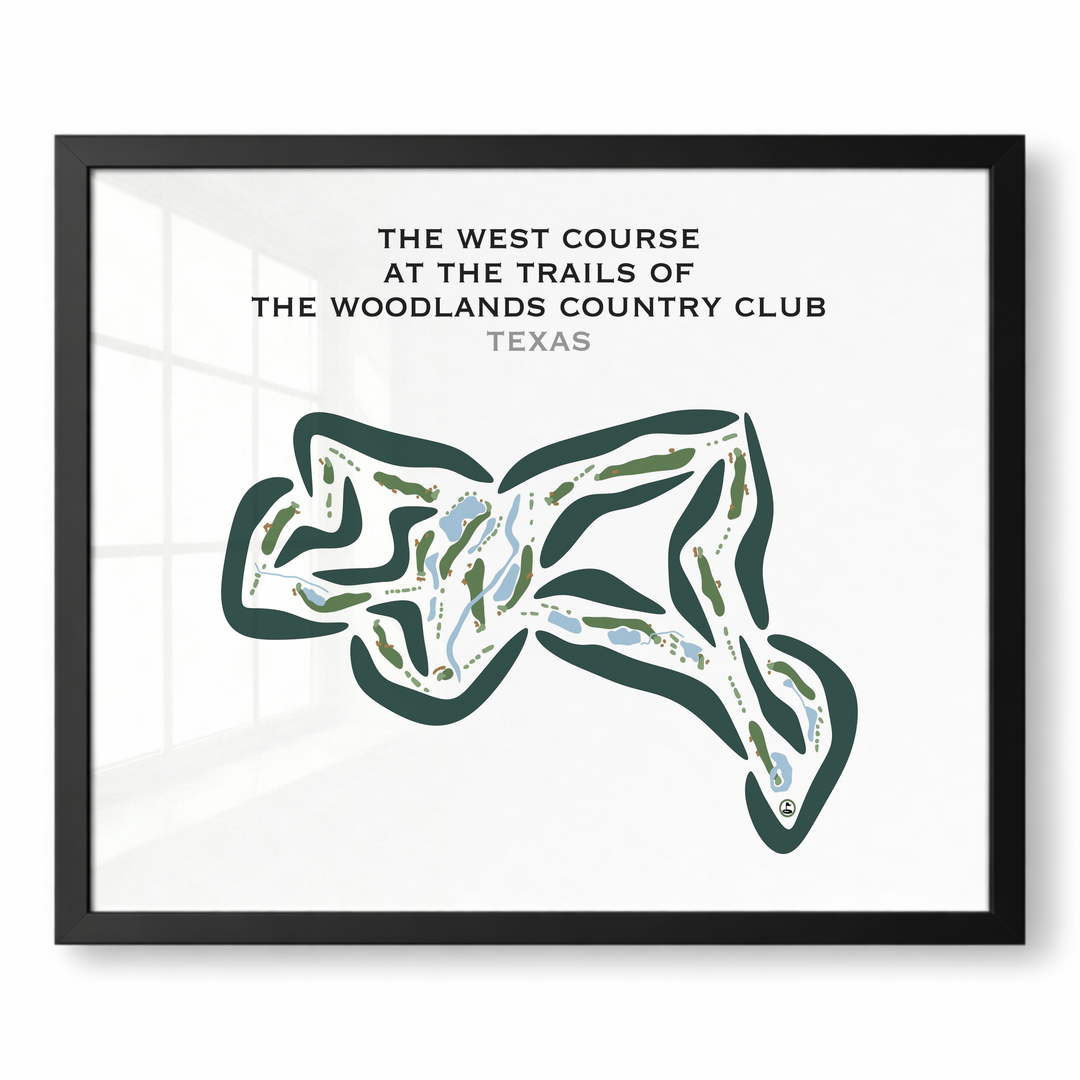 The West Course at The Golf Trails of The Woodlands Country Club, Texas - Printed Golf Courses