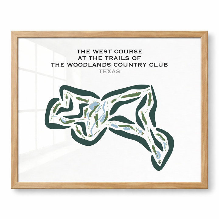 The West Course at The Golf Trails of The Woodlands Country Club, Texas - Printed Golf Courses