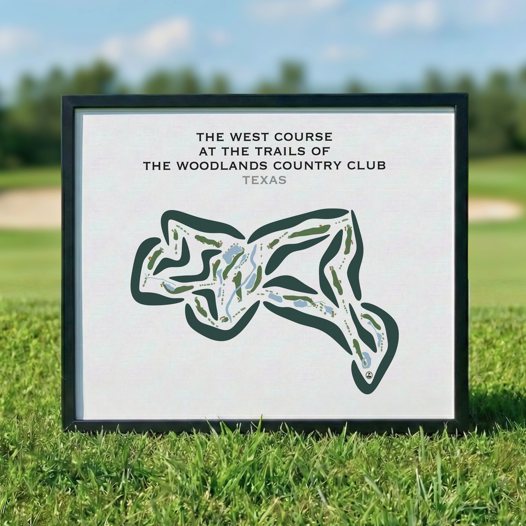 The West Course at The Golf Trails of The Woodlands Country Club, Texas - Printed Golf Courses