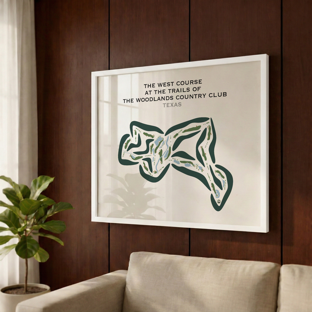 The West Course at The Golf Trails of The Woodlands Country Club, Texas - Printed Golf Courses