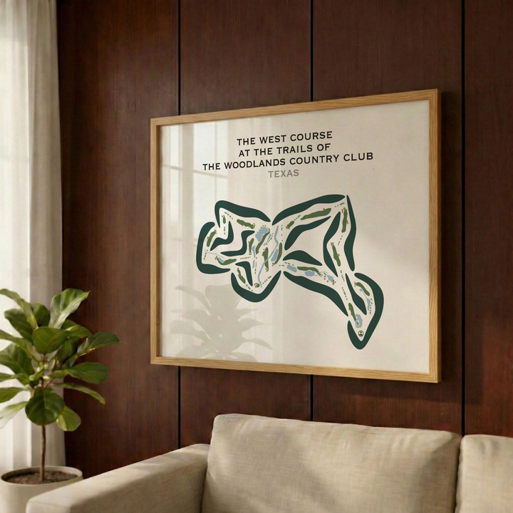 The West Course at The Golf Trails of The Woodlands Country Club, Texas - Printed Golf Courses