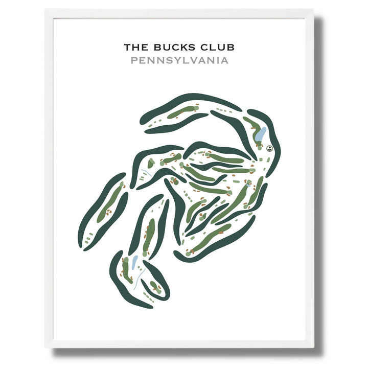 The Bucks Club, Pennsylvania - Printed Golf Courses