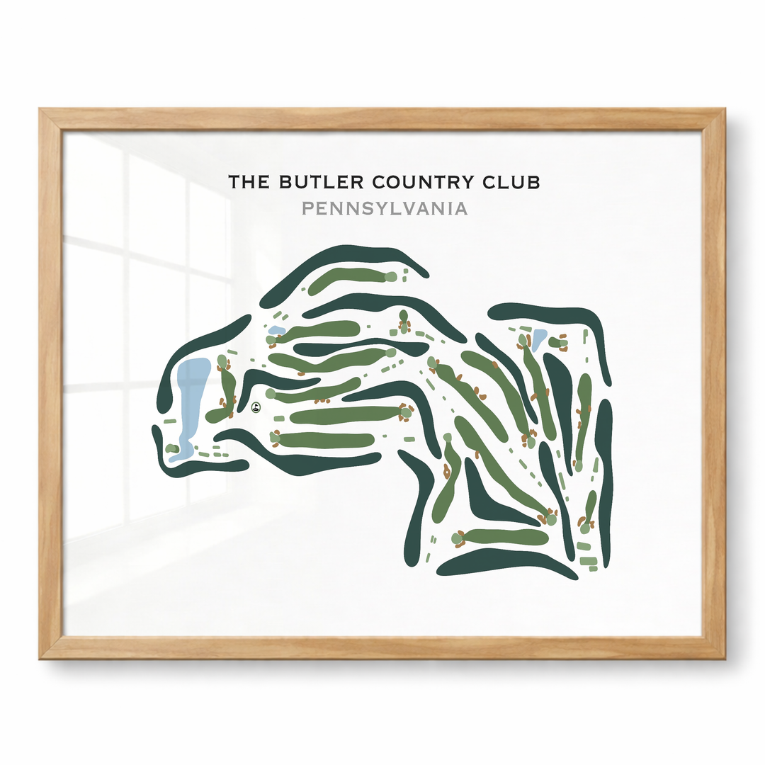 The Butler Country Club, Pennsylvania - Printed Golf Course