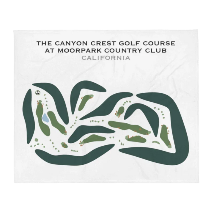 The Canyon Crest Golf Course at Moorpark Country Club, California - Printed Golf Courses