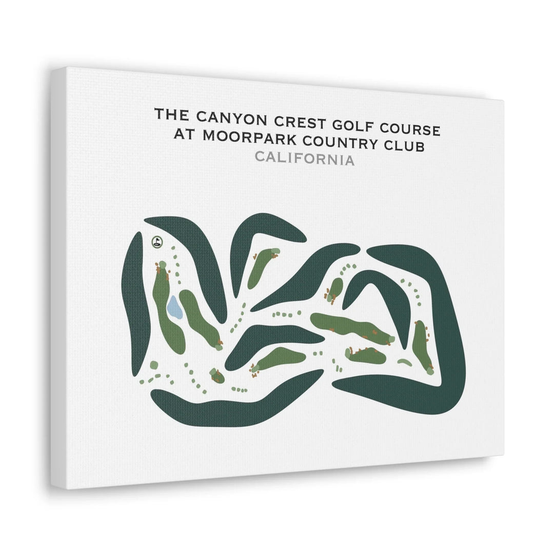 The Canyon Crest Golf Course at Moorpark Country Club, California - Printed Golf Courses