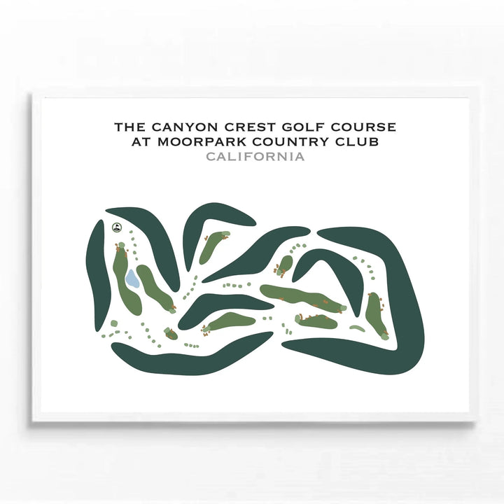 The Canyon Crest Golf Course at Moorpark Country Club, California - Printed Golf Courses