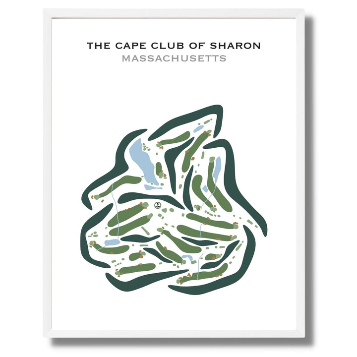 Cape Club of Sharon, Massachusetts - Printed Golf Course