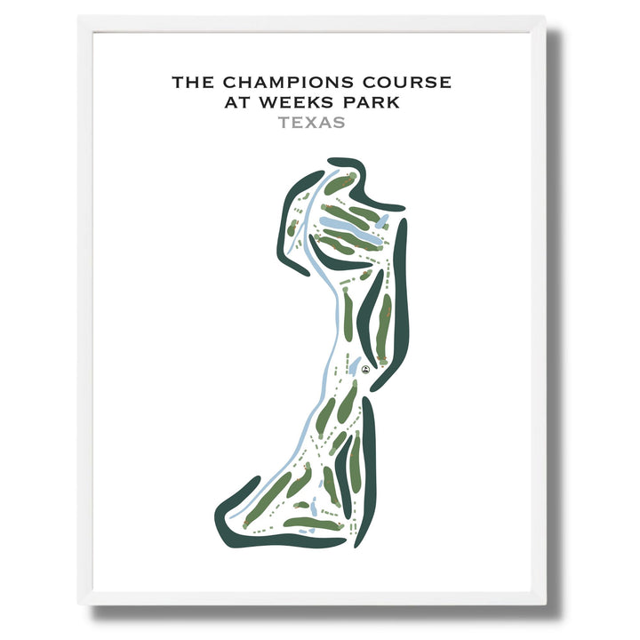 The Champions Course At Weeks Park, Texas - Printed Golf Course