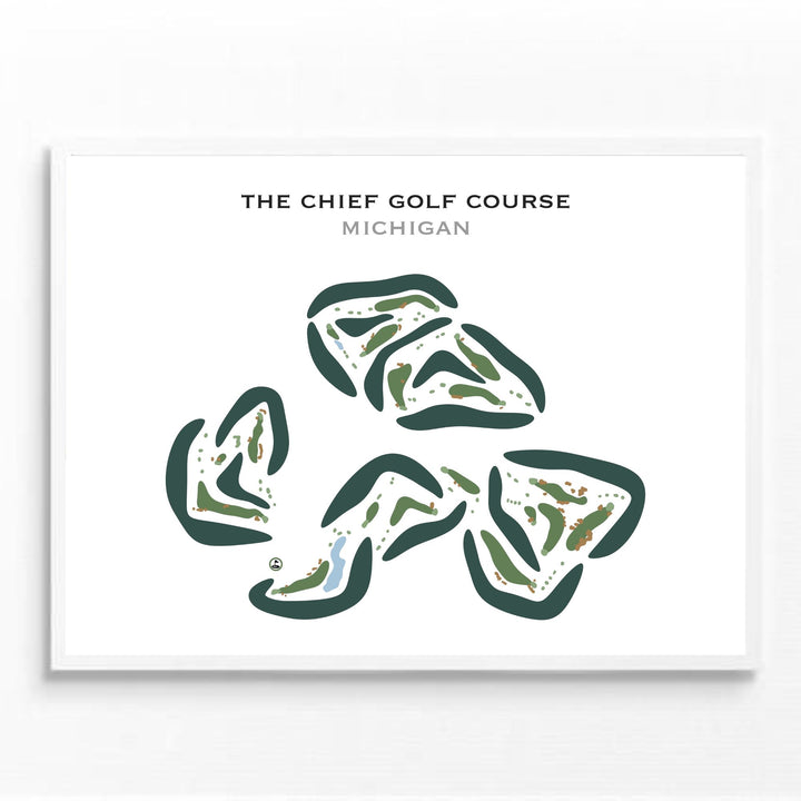 The Chief Golf Course, Michigan - Printed Golf Courses