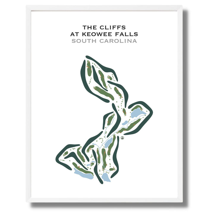 The Cliffs At Keowee Falls, South Carolina - Printed Golf Courses