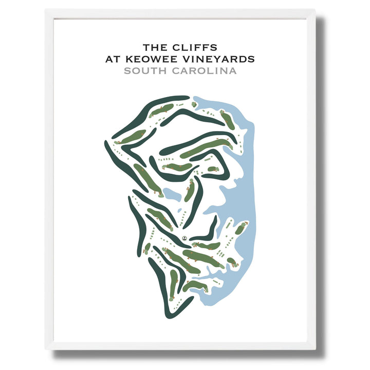 The Cliffs At Keowee Vineyards, South Carolina - Printed Golf Courses