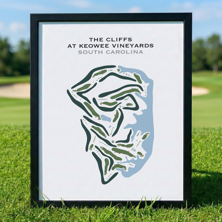 The Cliffs At Keowee Vineyards, South Carolina - Printed Golf Courses