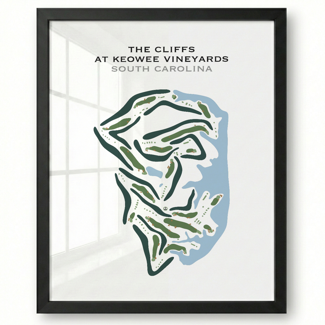The Cliffs At Keowee Vineyards, South Carolina - Printed Golf Courses