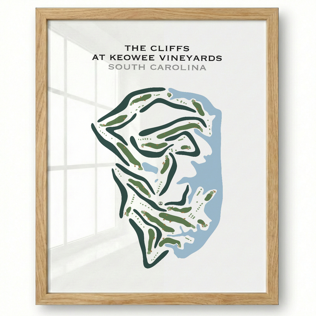 The Cliffs At Keowee Vineyards, South Carolina - Printed Golf Courses