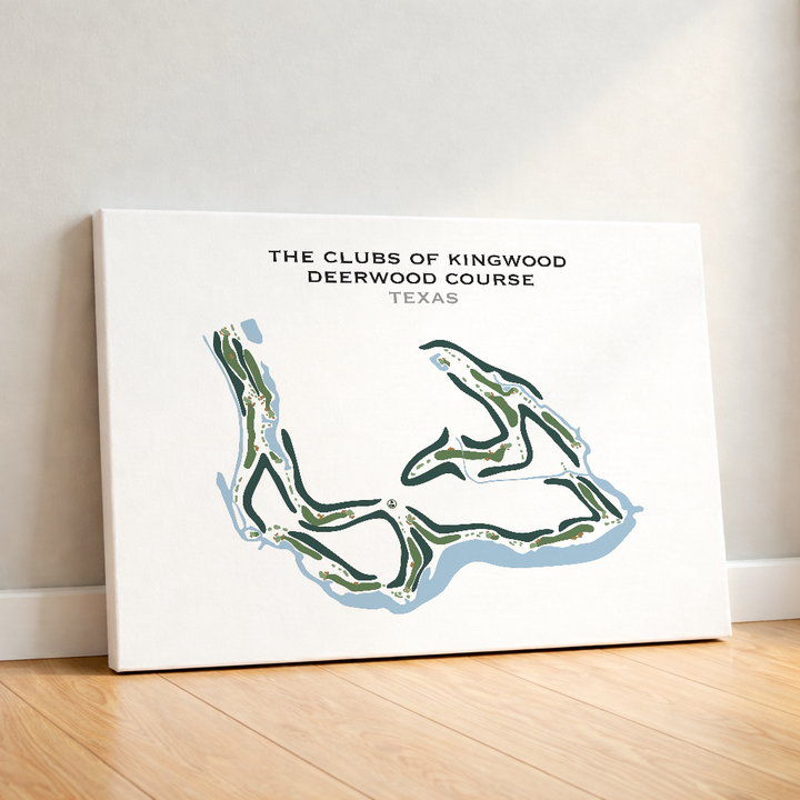 The Clubs of Kingwood - Deerwood Course, Texas - Printed Golf Courses