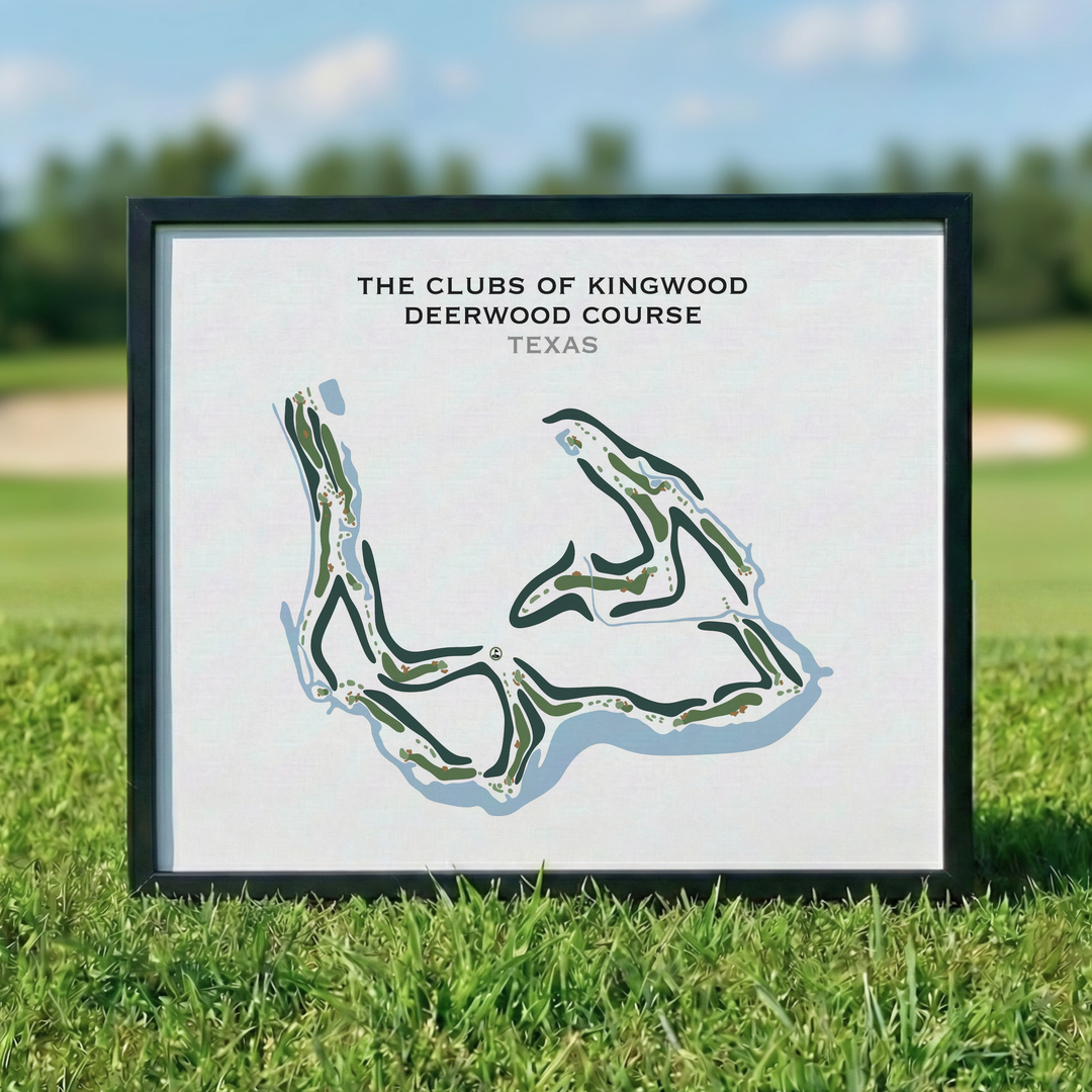 The Clubs of Kingwood - Deerwood Course, Texas - Printed Golf Courses
