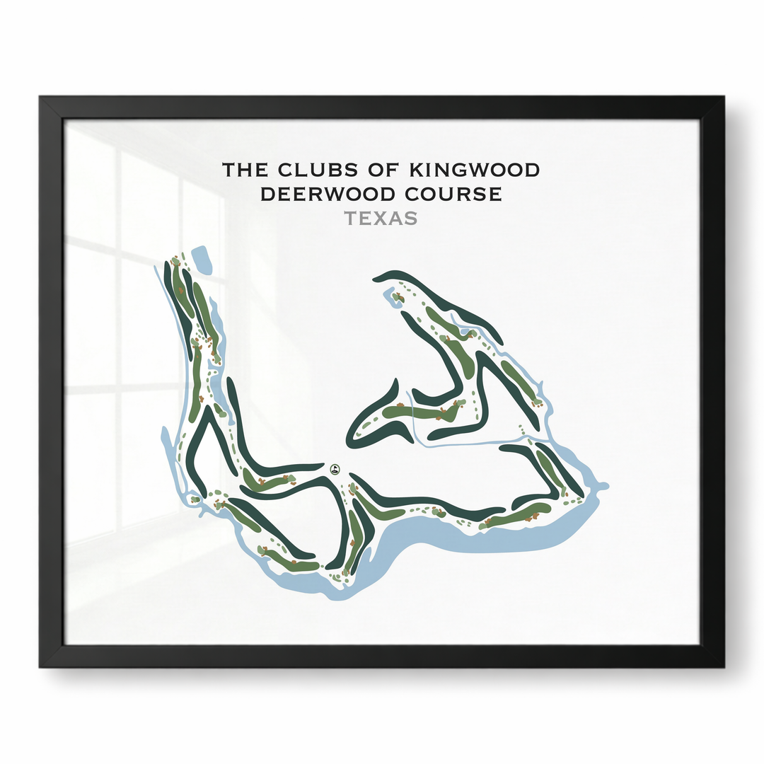 The Clubs of Kingwood - Deerwood Course, Texas - Printed Golf Courses