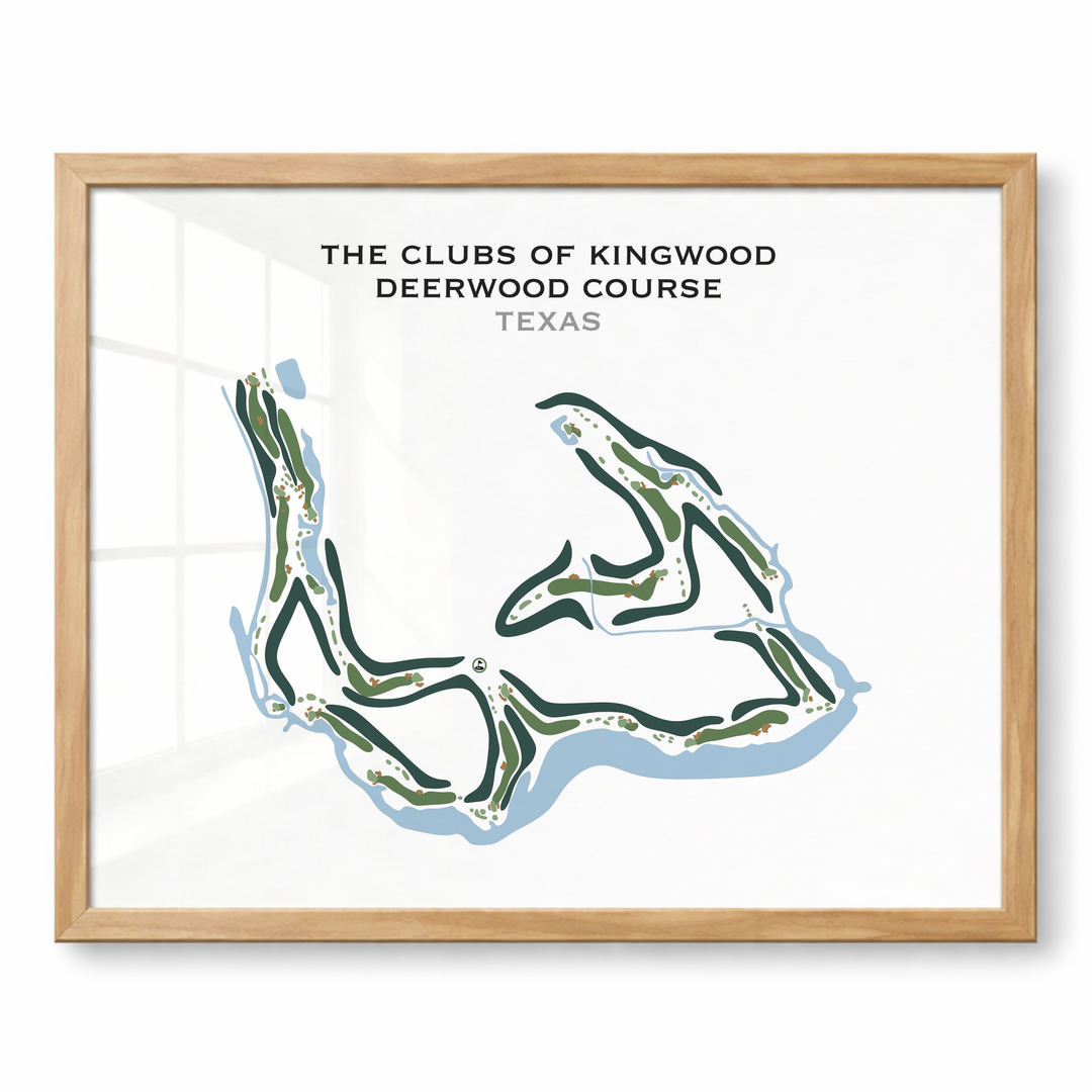 The Clubs of Kingwood - Deerwood Course, Texas - Printed Golf Courses