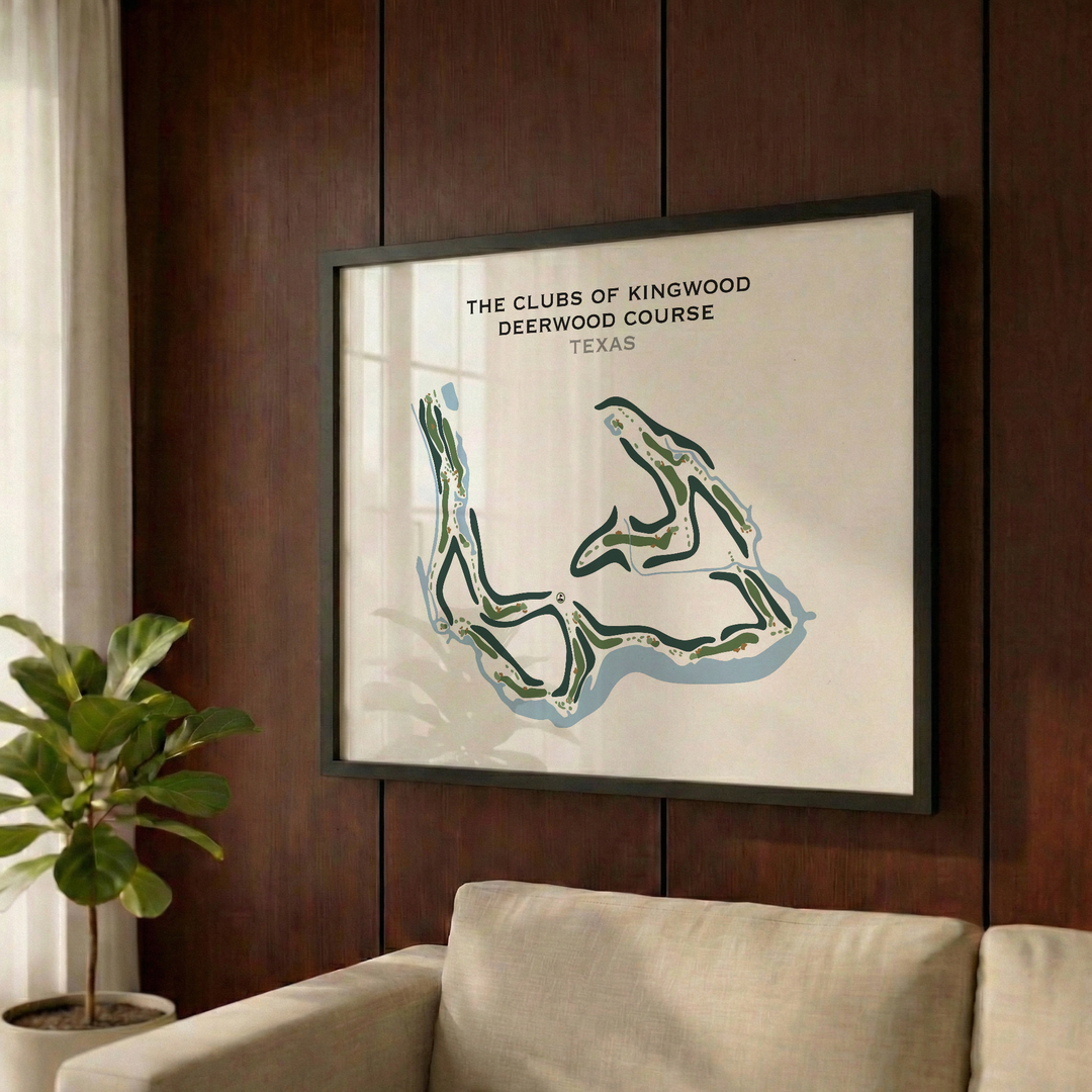 The Clubs of Kingwood - Deerwood Course, Texas - Printed Golf Courses