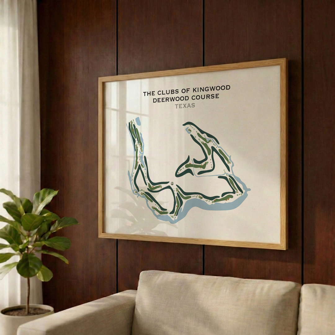 The Clubs of Kingwood - Deerwood Course, Texas - Printed Golf Courses