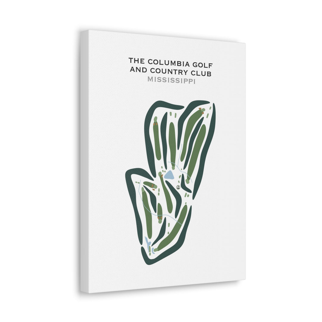 The Columbia Golf and Country Club, Mississippi - Printed Golf Courses