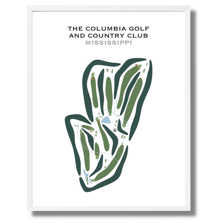 The Columbia Golf and Country Club, Mississippi - Printed Golf Courses