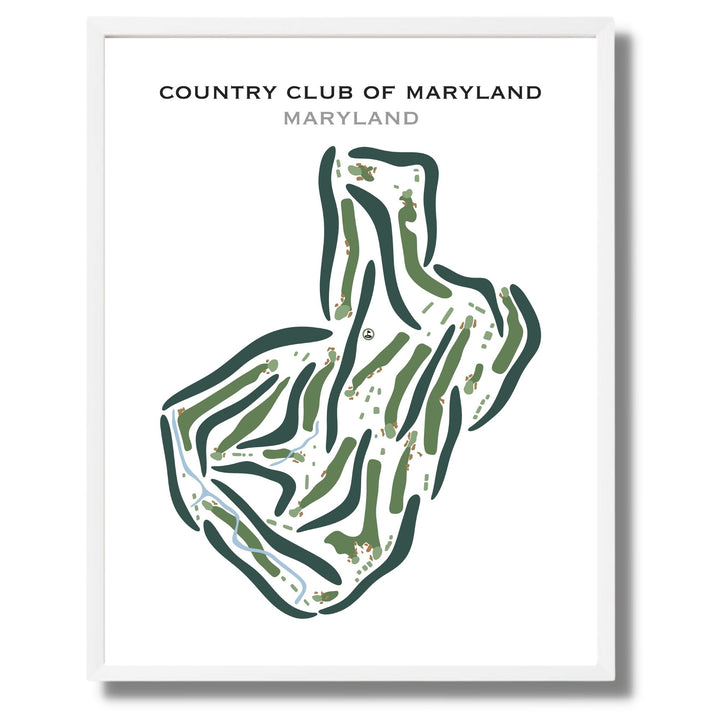 Country Club of Maryland, Maryland - Printed Golf Courses